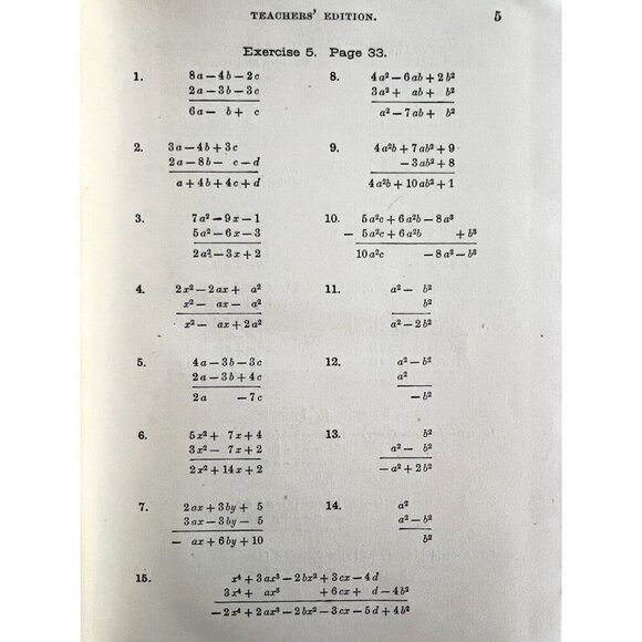 School Algebra Wentworth 1896 Victorian Teacher's Edition HC Mathematics E73 - Picture 5 of 5